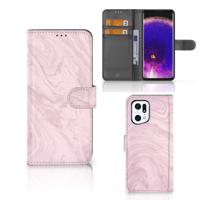 OPPO Find X5 Pro | Bookcase | Marble Pink - Origineel Cadeau Vriendin OPPO Find X5 Pro | Bookcase | Marble Pink - Origineel Cadeau Vriendin