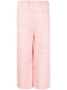 VITELLI pantalon court en maille chinée - Rose