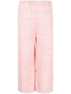 VITELLI pantalon court en maille chinée - Rose