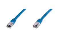 Digitus DK-1641-0025/B RJ45 Netwerkkabel, patchkabel CAT 6 S/FTP 0.25 m Blauw Vlambestendig, Snagless 1 stuk(s)