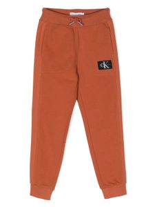 Calvin Klein Kids pantalon de jogging Ottoman à patch logo - Orange