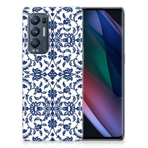 OPPO Find X3 Neo TPU Case Flower Blue