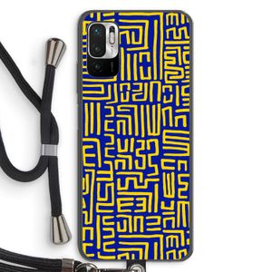 Majorelle Blue Print: Xiaomi Redmi Note 10 5G Transparant Hoesje met koord