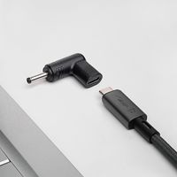 Akyga AK-ND-C05 tussenstuk voor kabels USB-C 3.5 x 1.35 mm Zwart - thumbnail