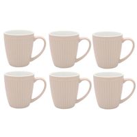 GreenGate Koffiemokken Alice Creamy Fudge (Karamel) 350ml - Set van 6 Stuks - thumbnail