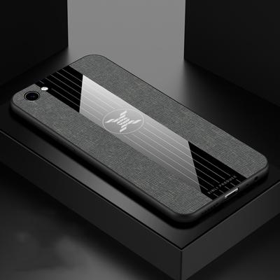Voor vivo Y83 XINLI stiksels doek textuur schokbestendig TPU beschermhoes (grijs)