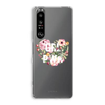 GRL PWR Flower: Sony Xperia 1 III Transparant Hoesje