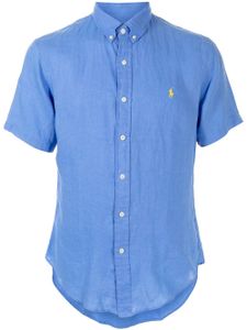 Polo Ralph Lauren chemise en lin à logo poitrine - Bleu