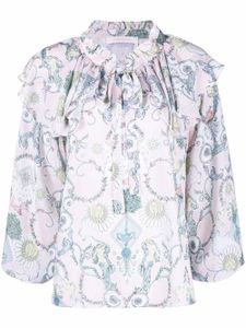 See by Chloé blouse volantée à imprimé baroque - Rose