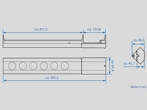 Bachmann CASIA Stekkerdoos 4-voudig voor wand en tafelmontage stekkerdoos 2 meter