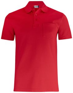 Clique 028255 Basic Polo Pocket - Rood - XS