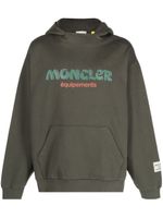 Moncler x Salehe Bembury hoodie à logo imprimé - Vert - thumbnail