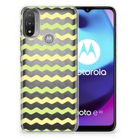 Motorola Moto E20 | E40 TPU bumper Waves Yellow - thumbnail