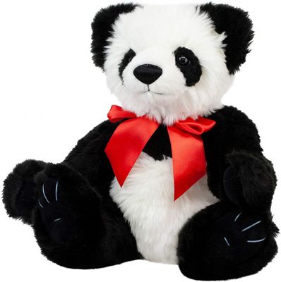 Clemens knuffelbeer Panda Taro junior 30 cm pluche wit/zwart Clemens knuffelbeer Panda Taro junior 30 cm pluche wit/zwart