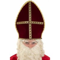 Donker rode mijter Sinterklaas   - - thumbnail