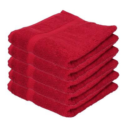 Badkamer handdoeken - 5x - rood - 50 x 100 cm - voordelige handdoeken - 420gr - 100% katoen Badkamer handdoeken - 5x - rood - 50 x 100 cm - voordelige handdoeken - 420gr - 100% katoen