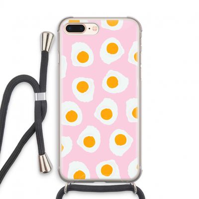 Dancing eggs: iPhone 8 Plus Transparant Hoesje met koord