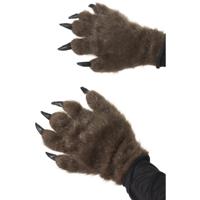 Harige dierenpoot / weerwolf handschoenen voor volwassenen - Halloween verkleed accessoires