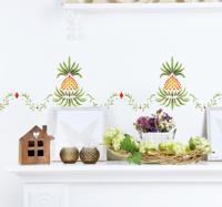 Ornament muursticker tropische ananassen