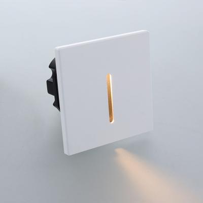 Vince LED IP65 wand trapverlichting CCT 3Watt vierkant WIT doorlusbaar voor WCD inbouwdoos