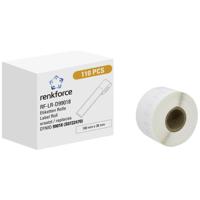 Renkforce Rol met etiketten Compatibel vervangt DYMO DYMO 99018 190 x 38 mm Papier Wit 110 stuk(s) Permanent hechtend Multifunctionele etiketten RF-6027840 - thumbnail