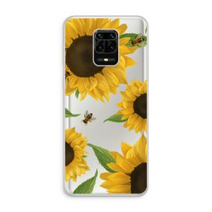 Sunflower and bees: Xiaomi Redmi Note 10 Lite Transparant Hoesje