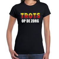 Trots op de zorg shirt zwart voor dames 2XL  -