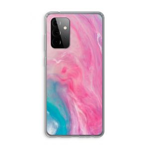 Roze explosie: Samsung Galaxy A72 Transparant Hoesje