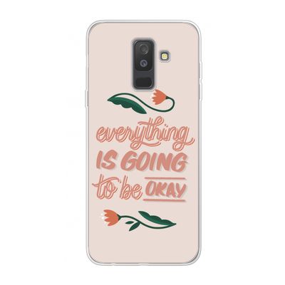 Optimistic flower girl: Samsung Galaxy A6 Plus (2018) Transparant Hoesje