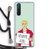 Gimme a call: Sony Xperia 5 II Transparant Hoesje met koord