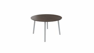 Tafel 9311 rond - 80 cm. - Alu - Eiken donker - Aluminium