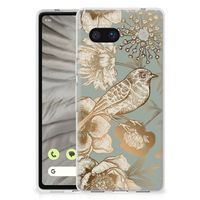 TPU Case voor Google Pixel 7A Vintage Bird Flowers - thumbnail