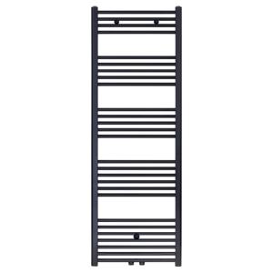 Handdoekradiator Belrad | 160x60 cm | CV radiator | Midden aansluiting | 828 watt | Zwart mat geborsteld
