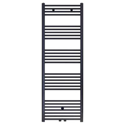 Handdoekradiator Belrad | 160x60 cm | CV radiator | Midden aansluiting | 828 watt | Zwart mat geborsteld