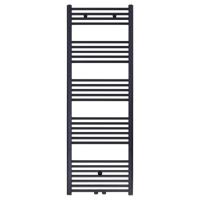 Handdoekradiator Belrad | 160x60 cm | CV radiator | Midden aansluiting | 828 watt | Zwart mat geborsteld
