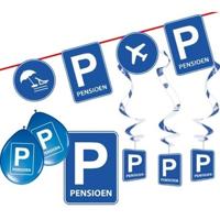 Pensioen / met de VUT themafeest pakket - blauw - verkeersbord - Feestartikelen versieringen Pensioen / met de VUT themafeest pakket - blauw - verkeersbord - Feestartikelen versieringen