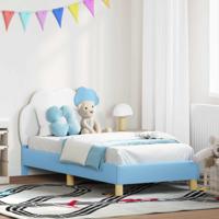 Bedframe voor kinderen met hoofdbord Blauw 80 x 160 cm PU