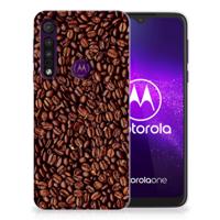 Motorola One Macro | Siliconen Case | Koffiebonen