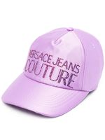 Versace Jeans Couture casquette à logo brodé - Violet