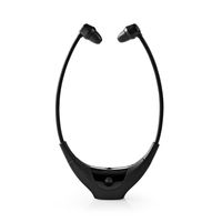 Nedis HPRF010BK hoofdtelefoon/headset Hoofdtelefoons Bedraad en draadloos Onder kin TV USB Type-C Oplaadhouder Zwart - thumbnail