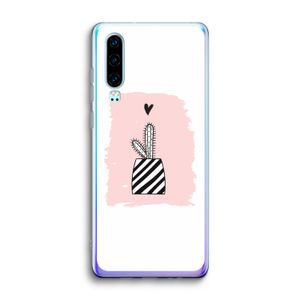 Zwart-wit cactus: Huawei P30 Transparant Hoesje