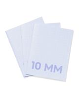 HEMA Schriften Blauw A5 Geruit 10mm - 3 Stuks