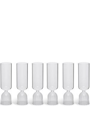 Ichendorf Milano lot de six flûtes à champagne Tutu - Blanc