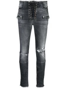 UNRAVEL PROJECT jean skinny à effet usé - Noir