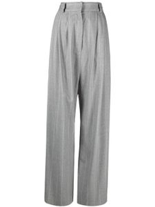 Ioana Ciolacu pantalon ample à fines rayures - Gris