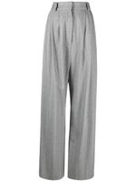 Ioana Ciolacu pantalon ample à fines rayures - Gris - thumbnail