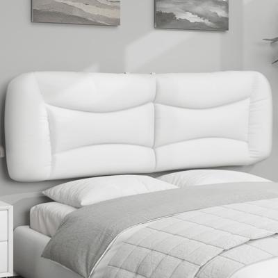 Hoofdbordkussen "Hvar" 152 cm kunstleer wit