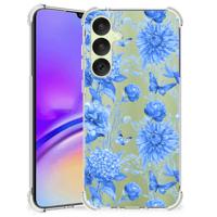 Case voor Samsung Galaxy A35 Flowers Blue Case voor Samsung Galaxy A35 Flowers Blue