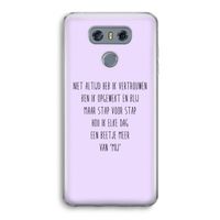 Zelfvertrouwen: LG G6 Transparant Hoesje