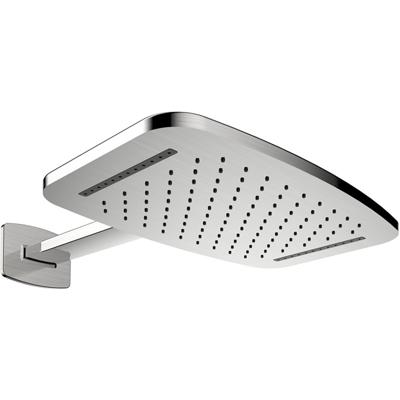 Wiesbaden Waterval Hoofddouche met Doucheram - 40x25cm - Geborsteld Staal